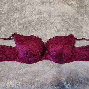 Torrid 40DD Lace Underwire Bra in Burgundy lace